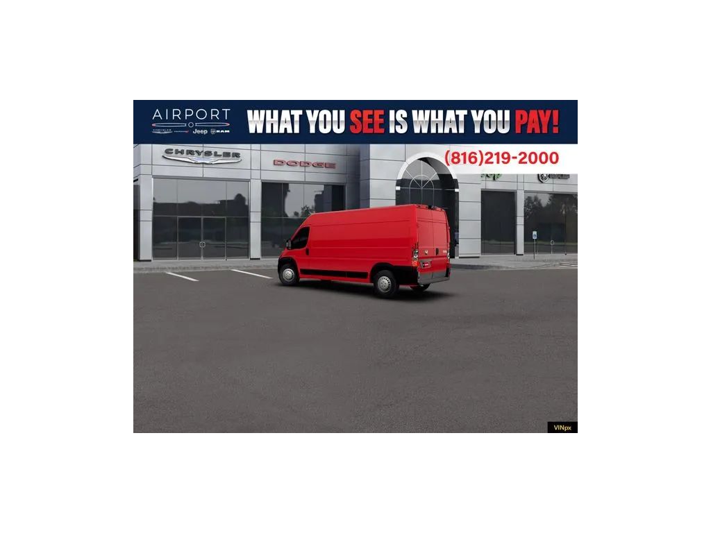 Red 2026 RAM ProMaster Van Front-Wheel Drive 9-Speed Automatic