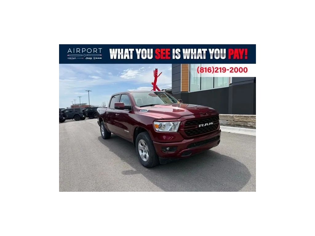 Red 2024 RAM 1500 Big Horn Crew Cab 4WD Pickup Truck Four-Wheel Drive 8-Speed Automatic