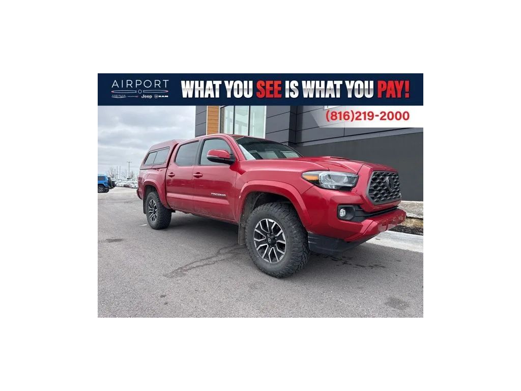 Red 2022 Toyota Tacoma TRD Sport Double Cab 4WD Pickup Truck Four-Wheel Drive 6-Speed Automatic