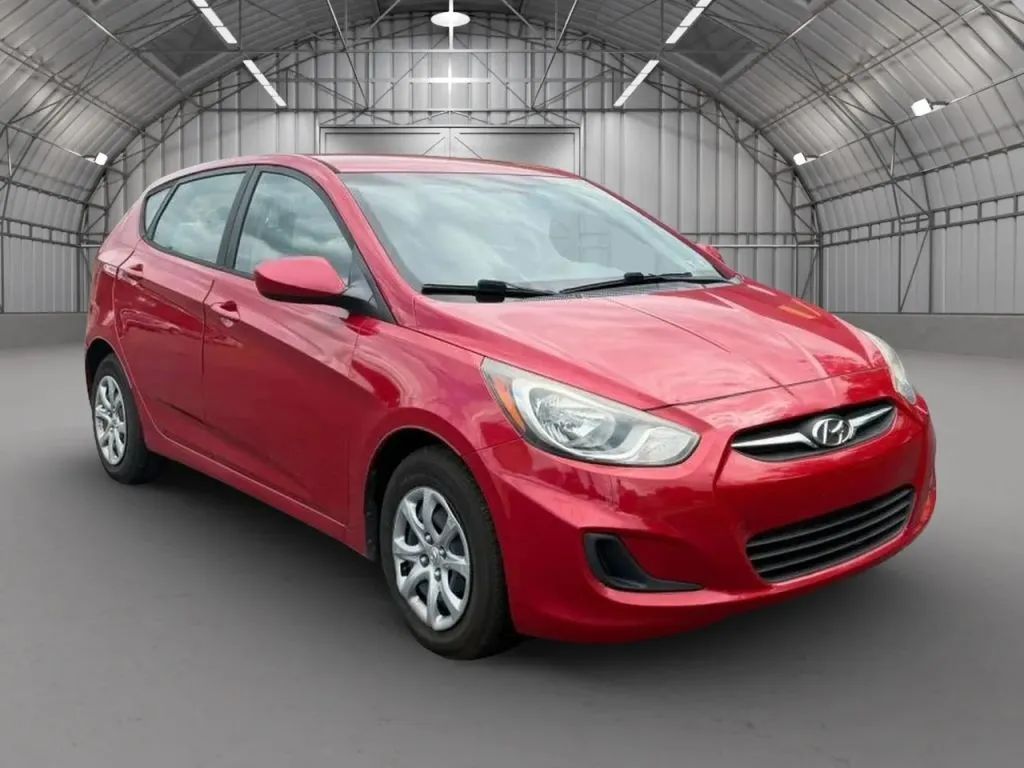 Red 2013 Hyundai Accent Hatchback Front-Wheel Drive 6-Speed Automatic Overdrive
