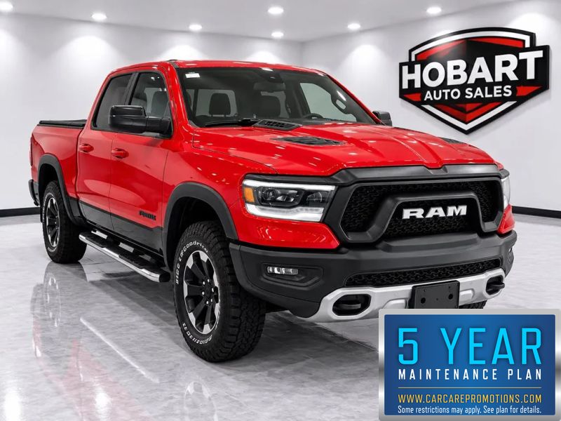 Red 2015 RAM 1500 Pickup Truck Four-Wheel Drive 8-Speed Automatic Overdrive