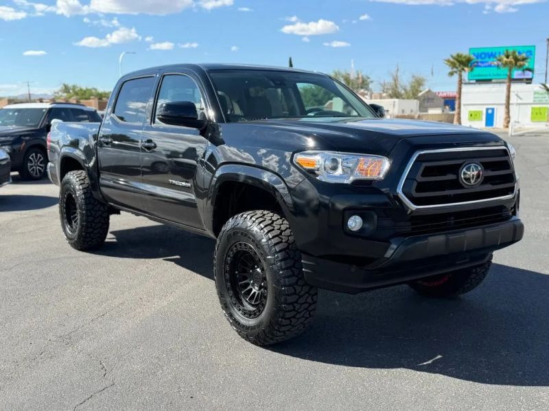Black 2022 Toyota Tacoma SR5 I4 Double Cab RWD Pickup Truck 4X2 6-Speed Automatic