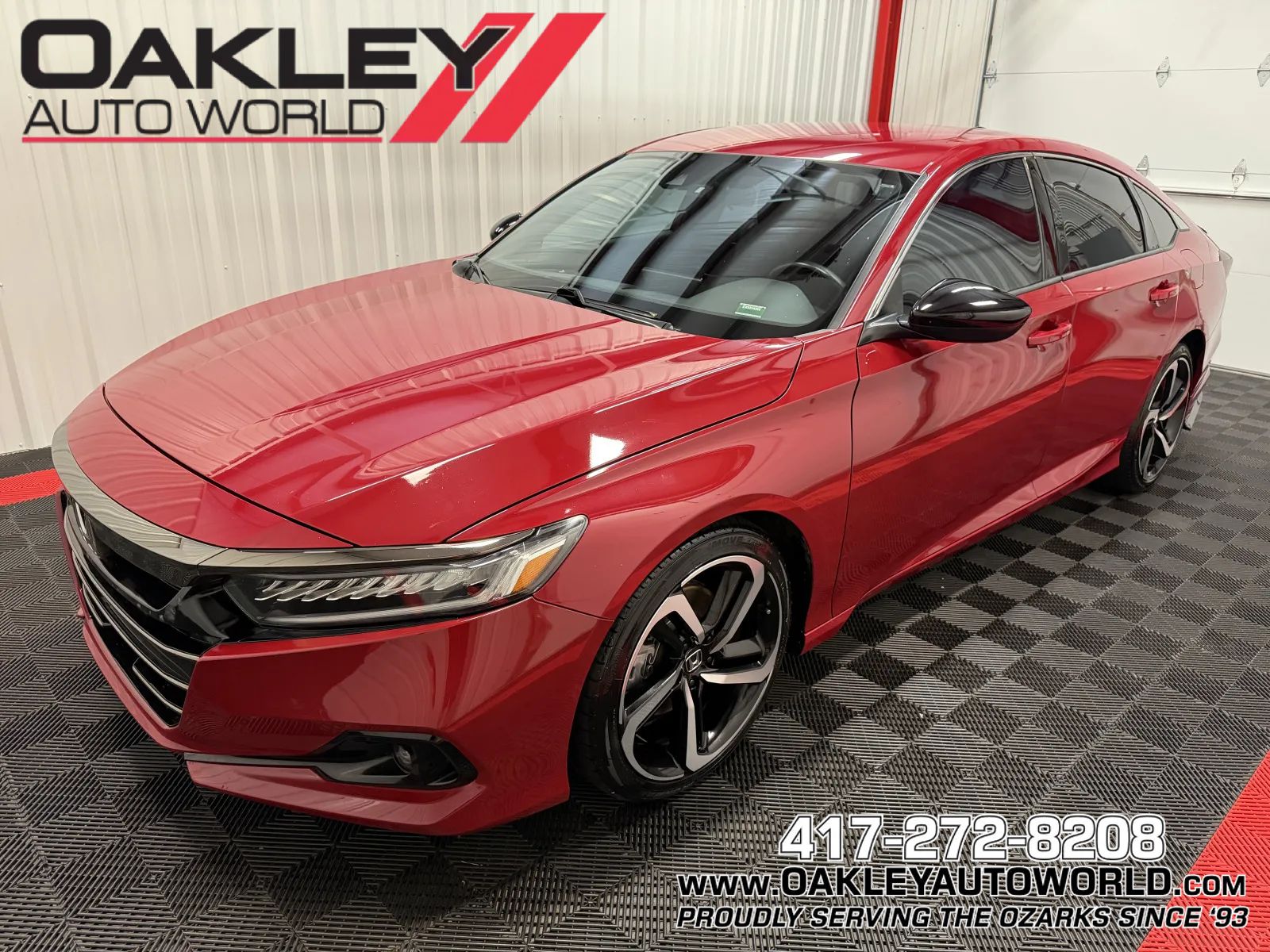 Red 2021 Honda Accord Sedan Front-Wheel Drive Continuously Variable Transmission