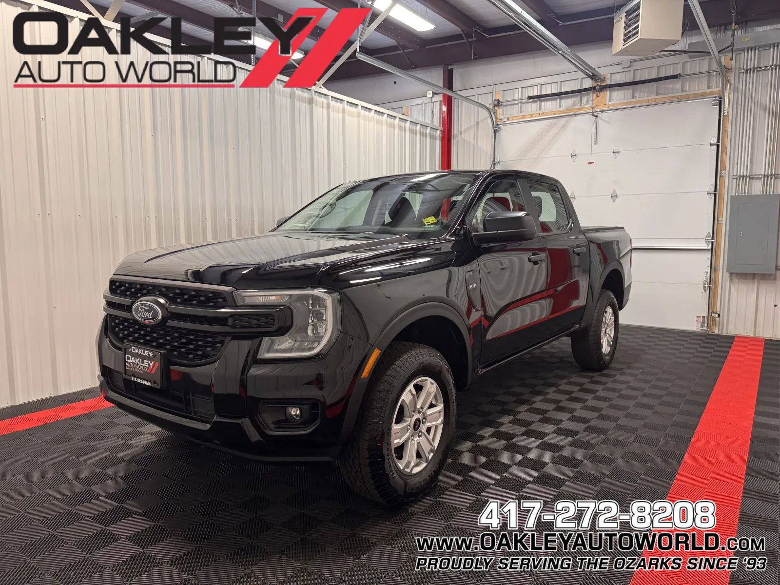 Black 2024 Ford Ranger Pickup Truck Four-Wheel Drive Automatic