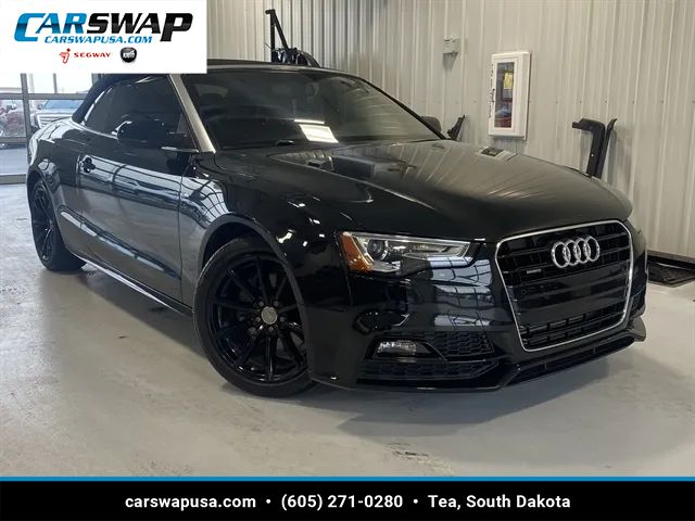 Black 2017 Audi A5 2.0T quattro Sport Cabriolet AWD Convertible All-Wheel Drive 8-Speed Automatic