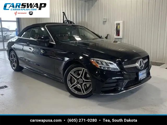 Black 2019 Mercedes-Benz C-Class C 300 Cabriolet 4MATIC Convertible All-Wheel Drive 9-Speed Automatic