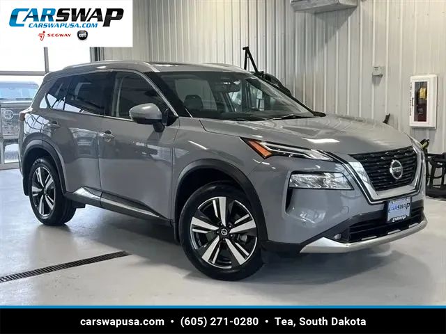 Gray 2021 Nissan Rogue Platinum AWD SUV / Crossover All-Wheel Drive Continuously Variable Transmission