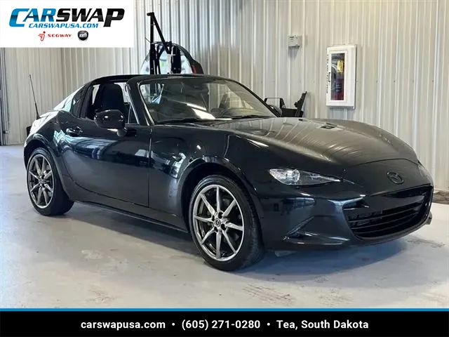 Black 2021 Mazda MX-5 Miata RF Club RWD Convertible Rear-Wheel Drive 6-Speed Manual