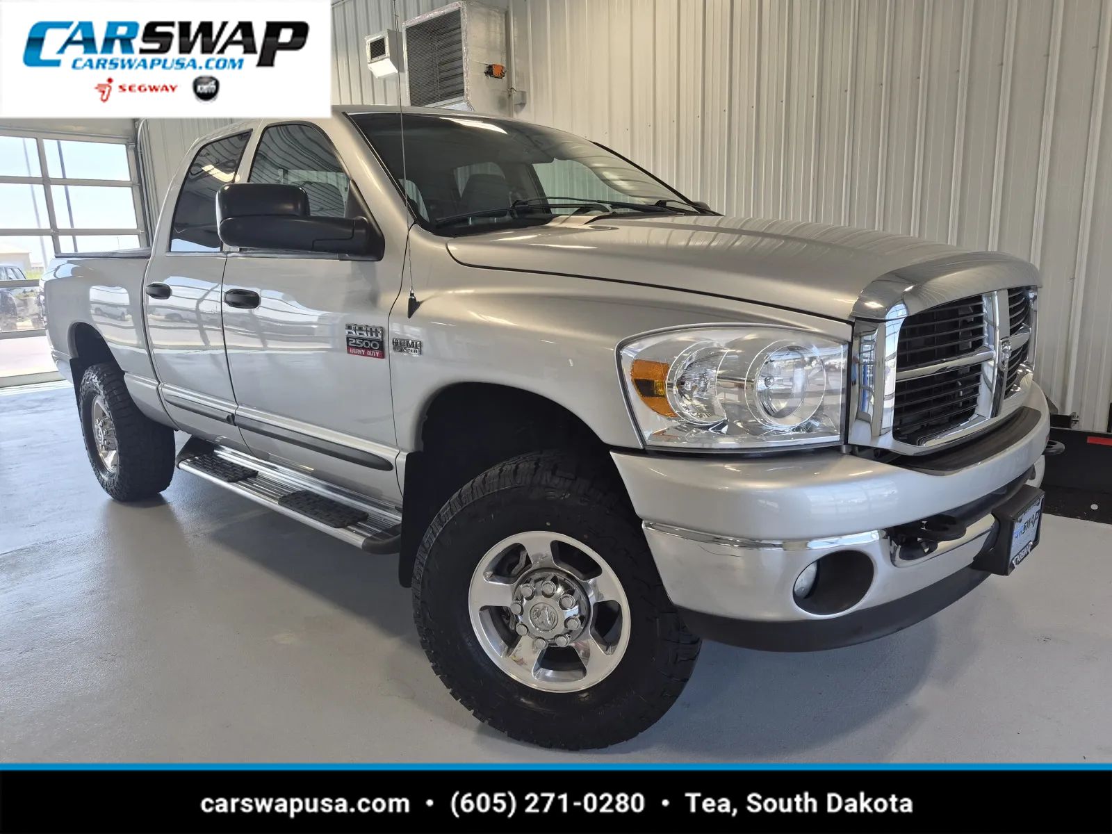 Silver 2007 Dodge RAM 2500 Pickup Truck Four-Wheel Drive 5-Speed Automatic