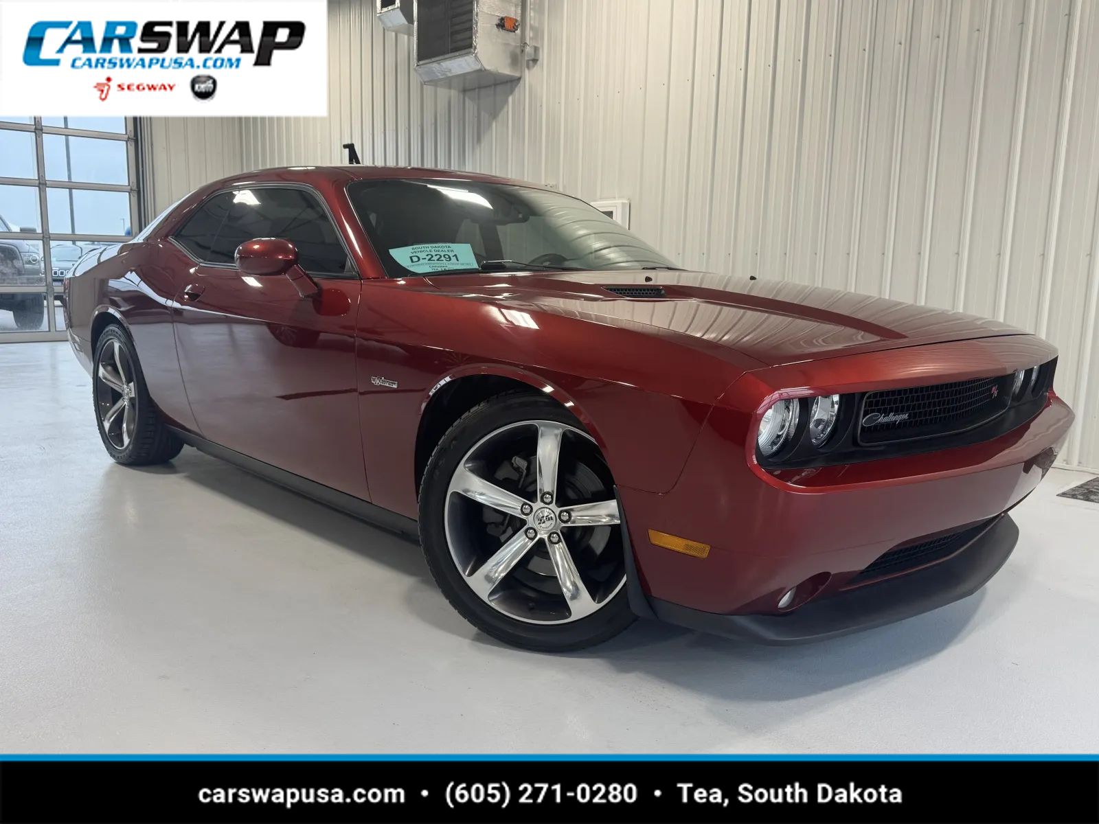 Red 2014 Dodge Challenger Coupe Rear-Wheel Drive 5-Speed Automatic
