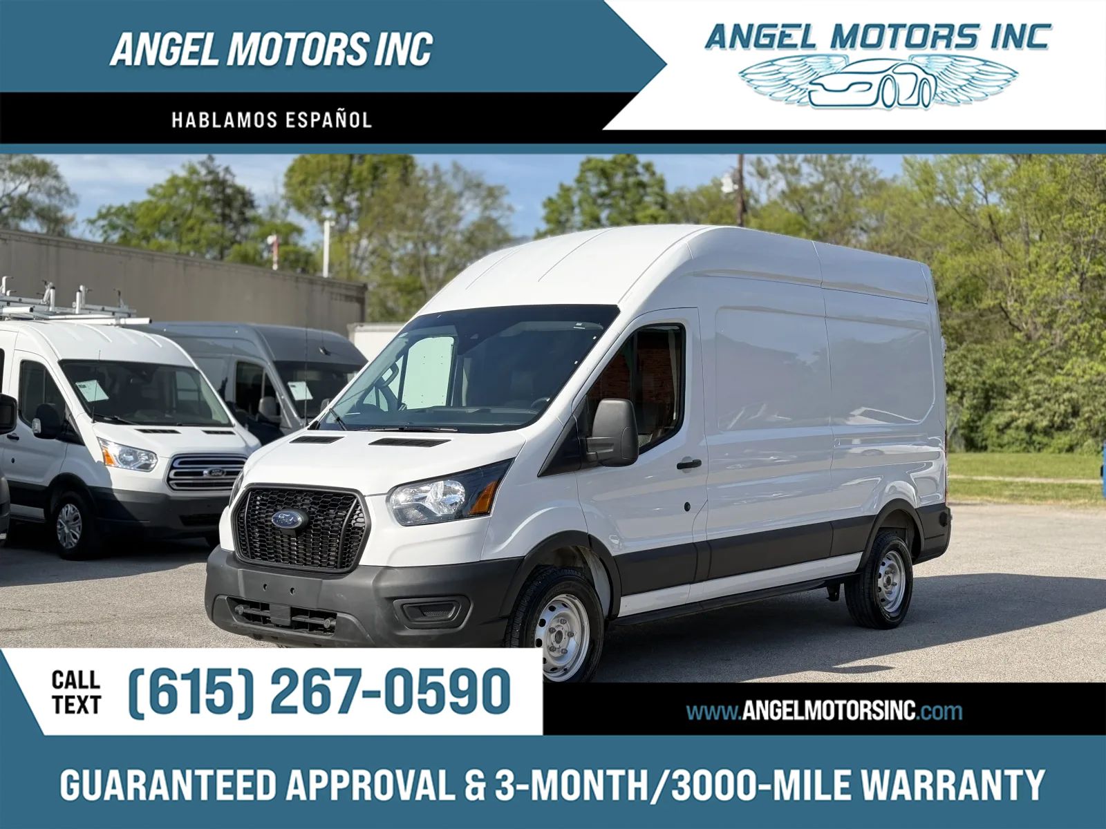 White 2025 Ford Transit Cargo 250 High Roof LB RWD Van Rear-Wheel Drive Automatic