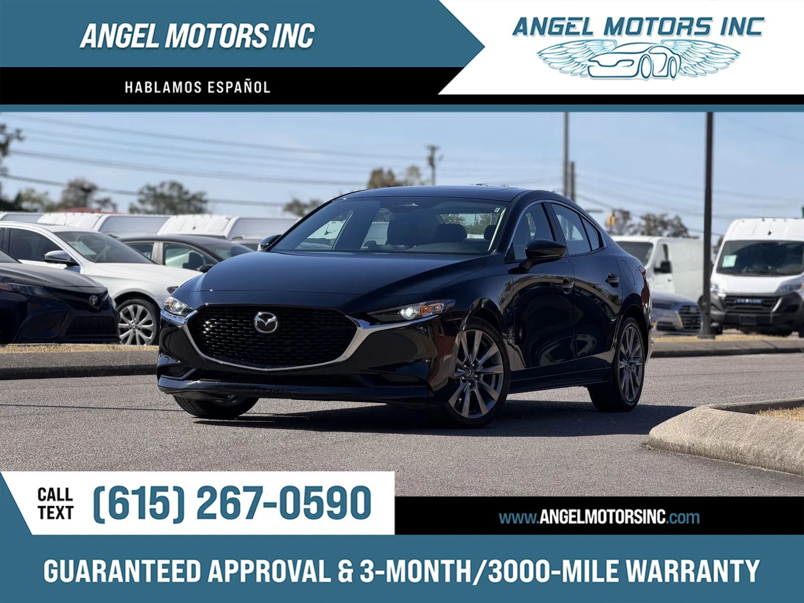 Black 2025 Mazda MAZDA3 Sedan Front-Wheel Drive 6-Speed Automatic