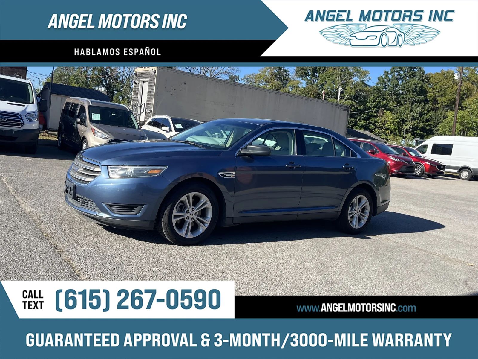 Blue 2018 Ford Taurus Sedan Front-Wheel Drive 6-Speed Automatic