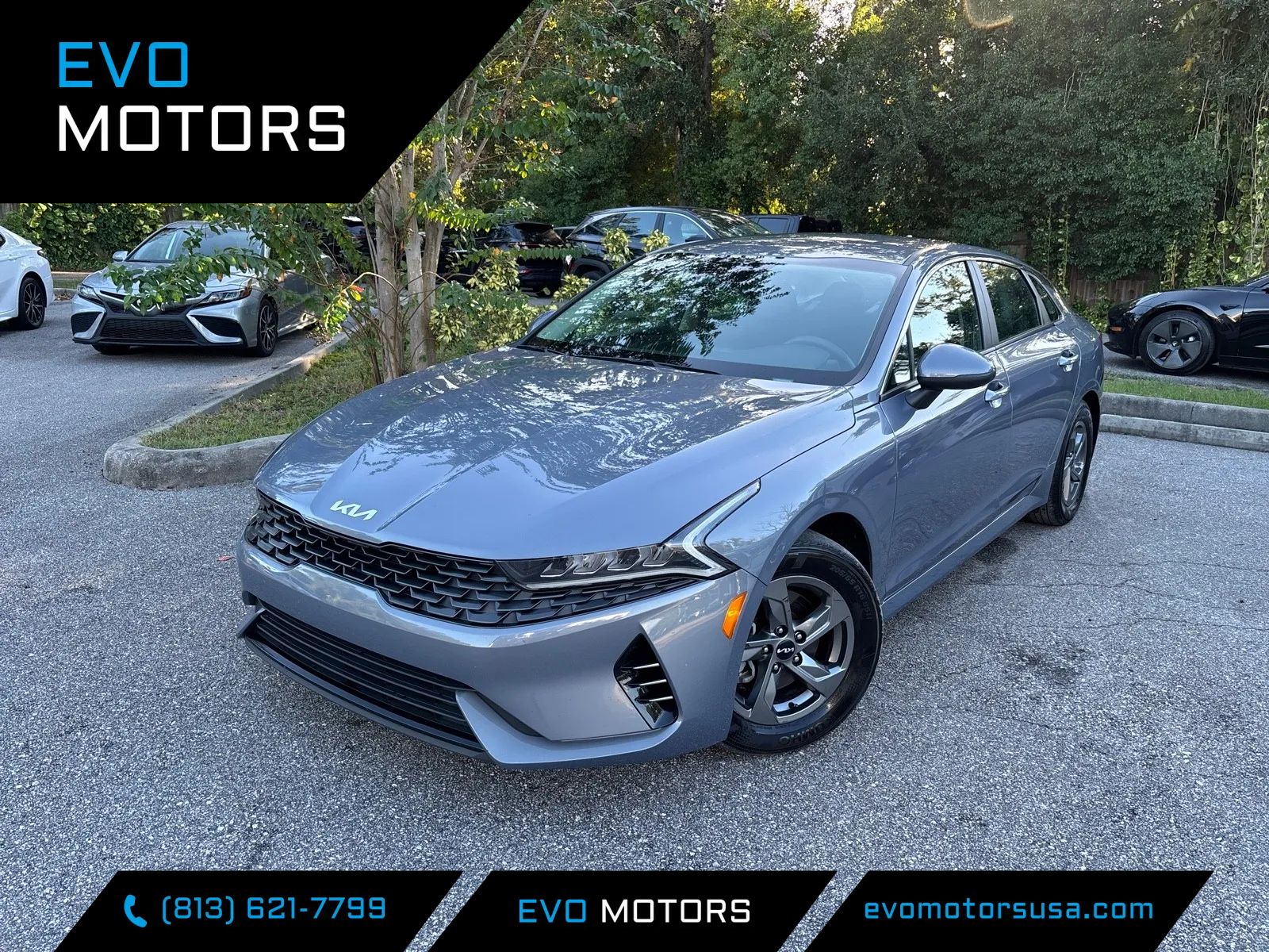 Blue 2024 Kia K5 LXS FWD Sedan Front-Wheel Drive Automatic