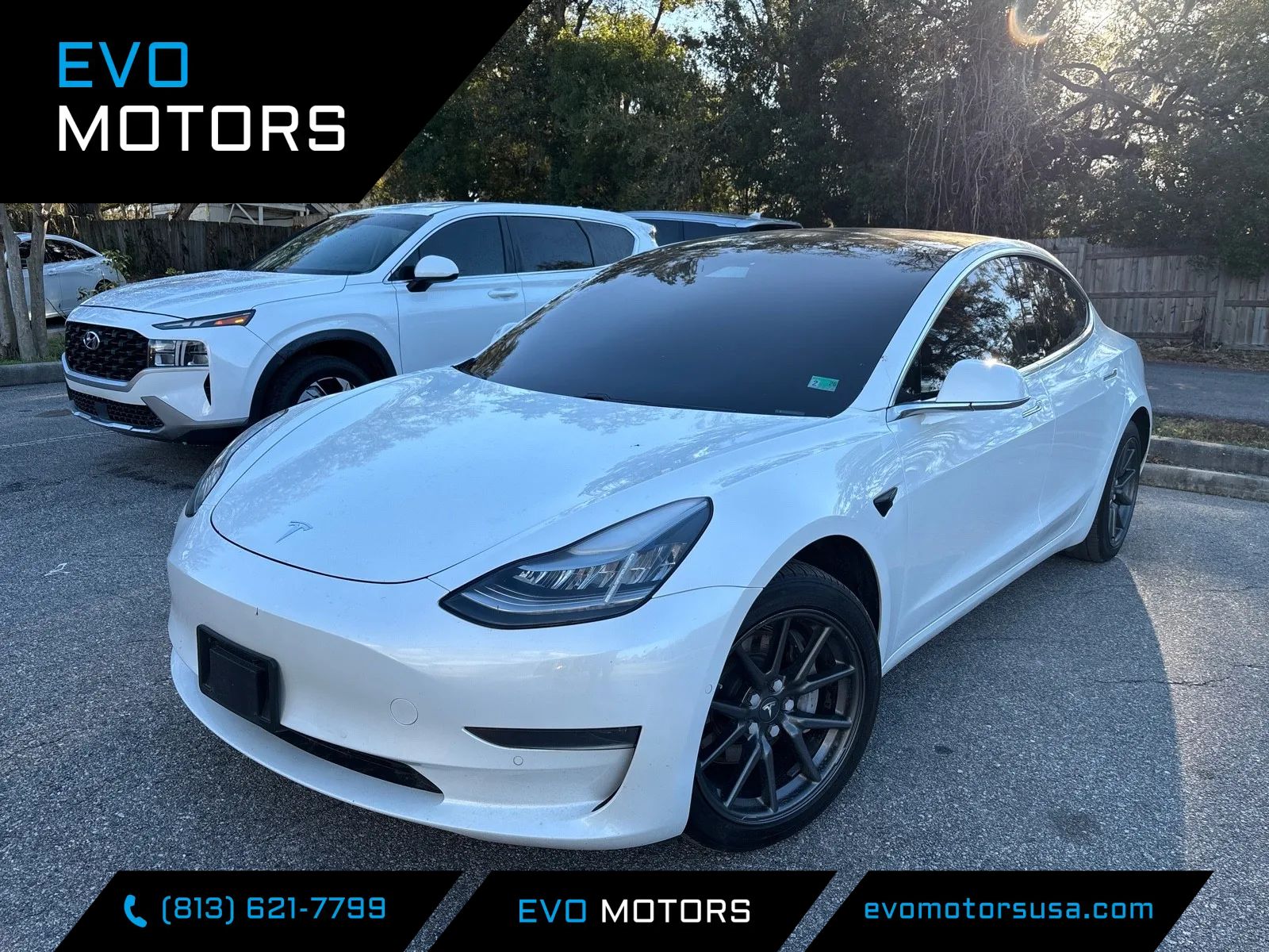 White 2019 Tesla Model 3 Standard RWD Sedan Rear-Wheel Drive Automatic