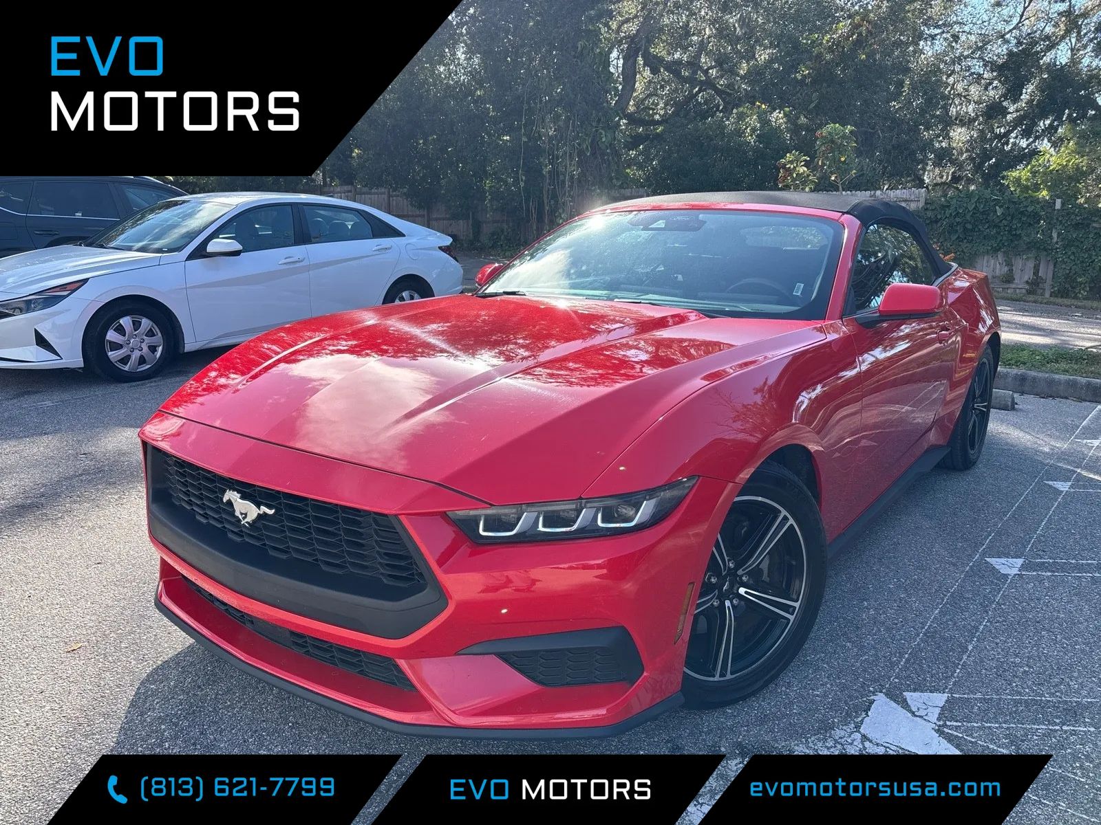 Red 2024 Ford Mustang EcoBoost Convertible RWD Convertible Rear-Wheel Drive Automatic