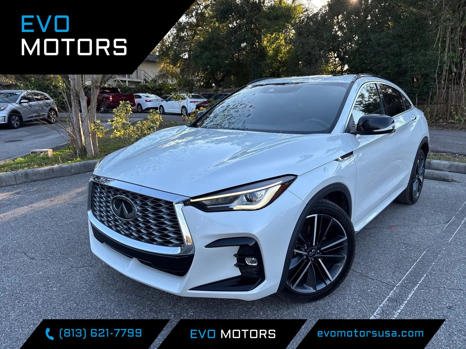 White 2024 INFINITI QX55 Luxe AWD SUV / Crossover All-Wheel Drive Automatic