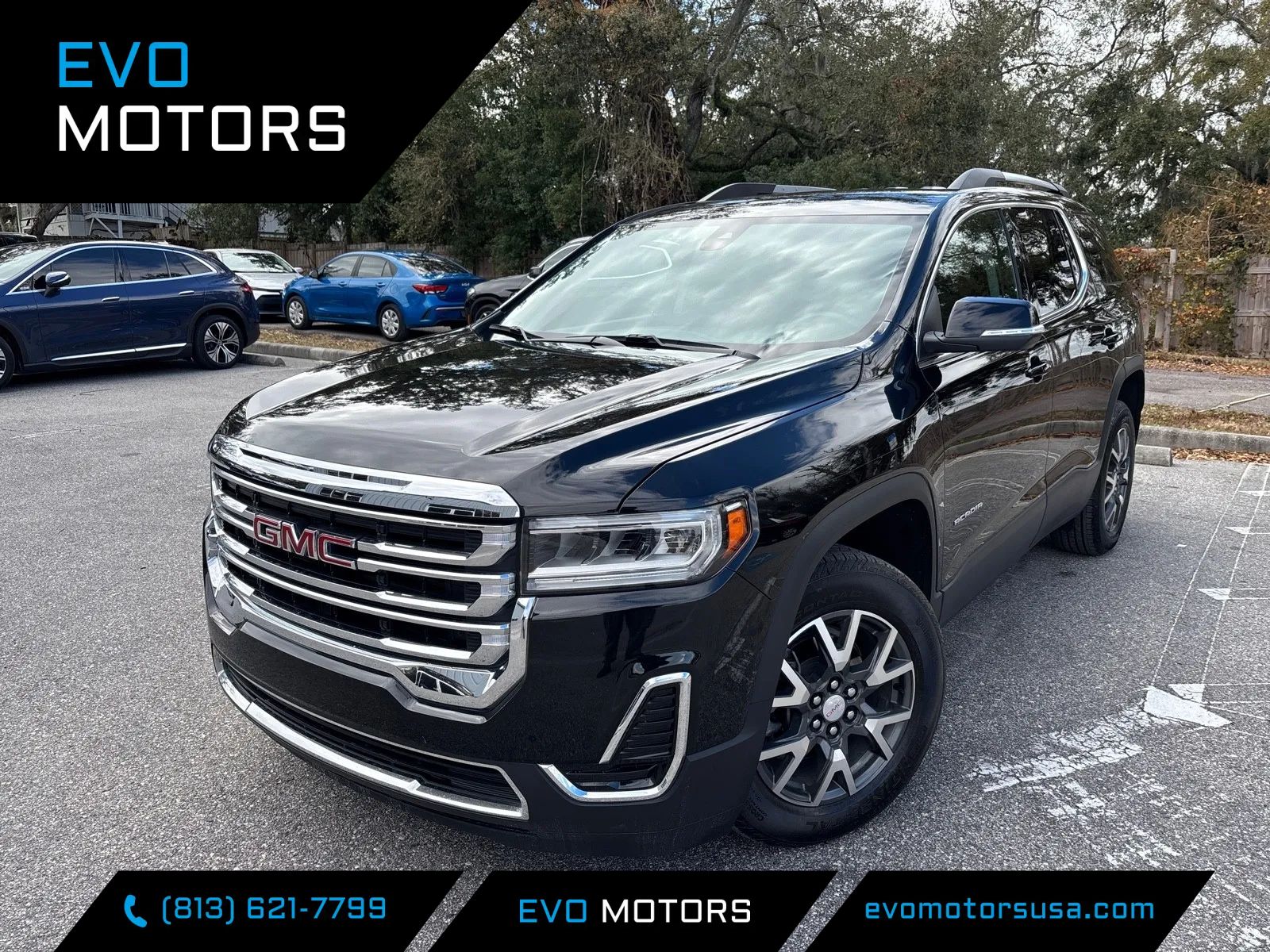 Blue 2023 GMC Acadia SLE FWD SUV / Crossover Front-Wheel Drive Automatic