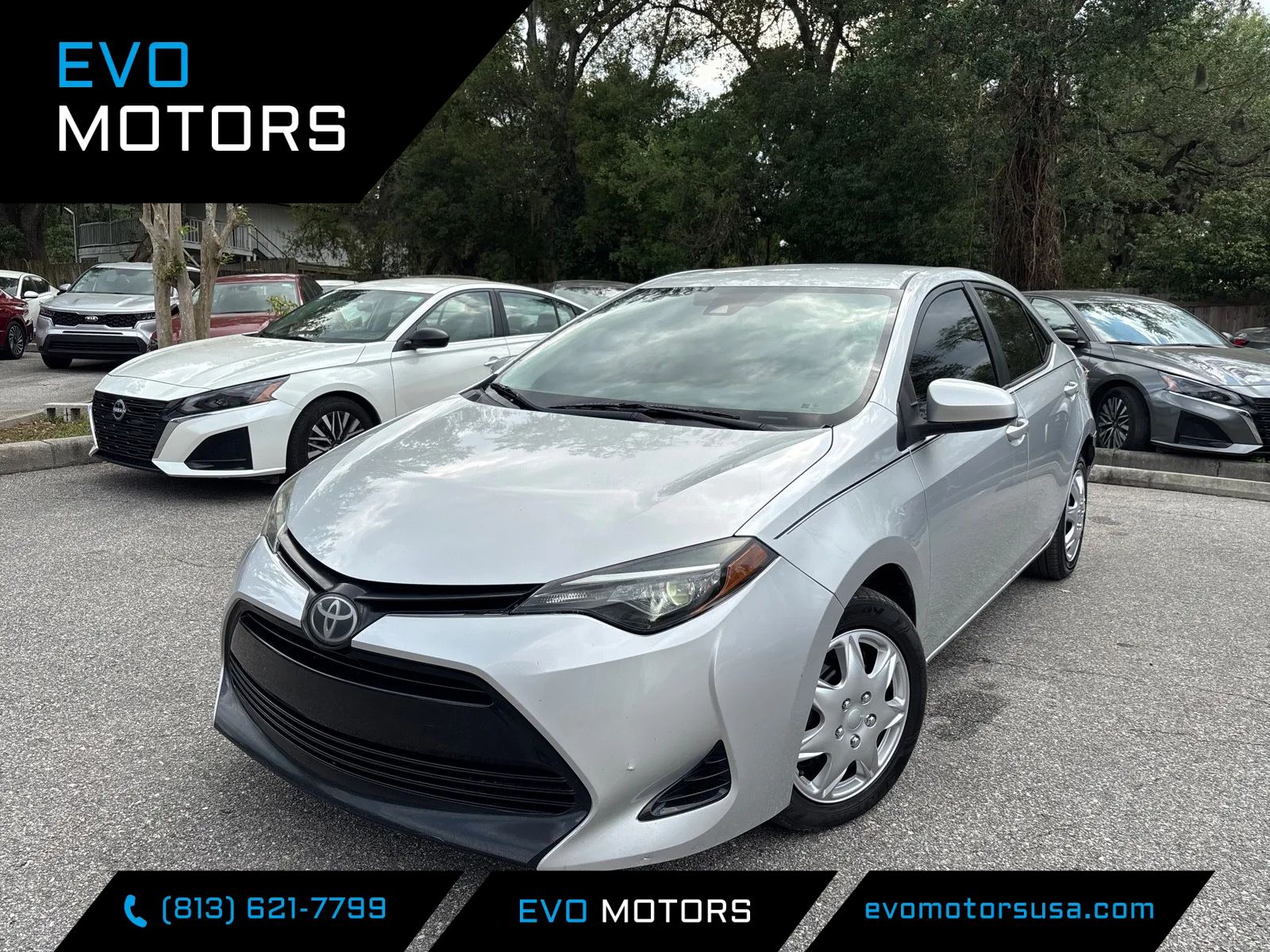 Red 2019 Toyota Corolla LE Sedan Front-Wheel Drive Automatic
