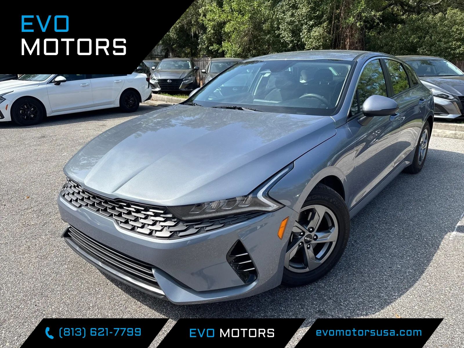 Blue 2023 Kia K5 LXS FWD Sedan Front-Wheel Drive Automatic