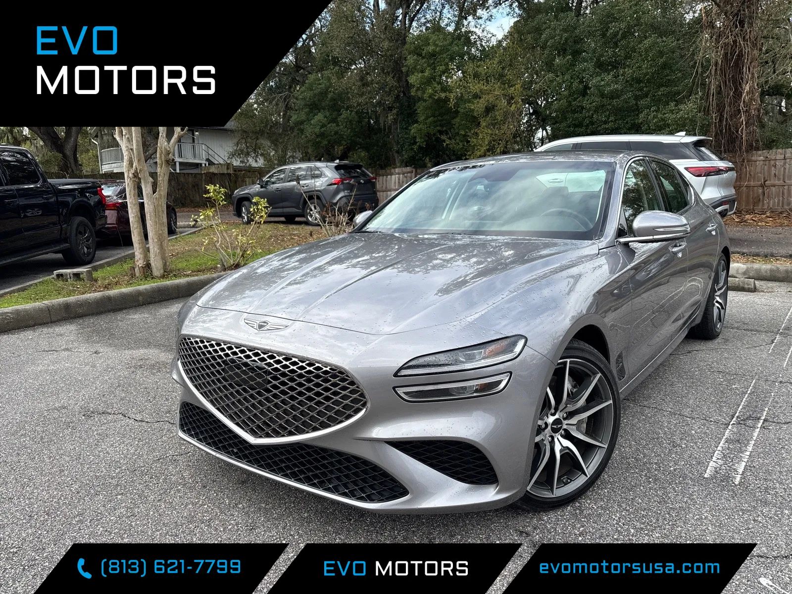 Silver 2025 Genesis G70 2.5T Standard RWD Sedan Rear-Wheel Drive Automatic