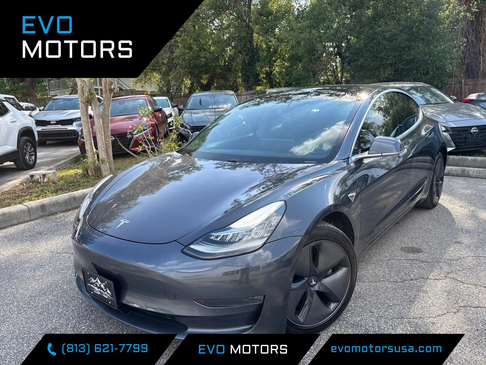 Blue 2020 Tesla Model 3 Long Range AWD Sedan All-Wheel Drive Automatic
