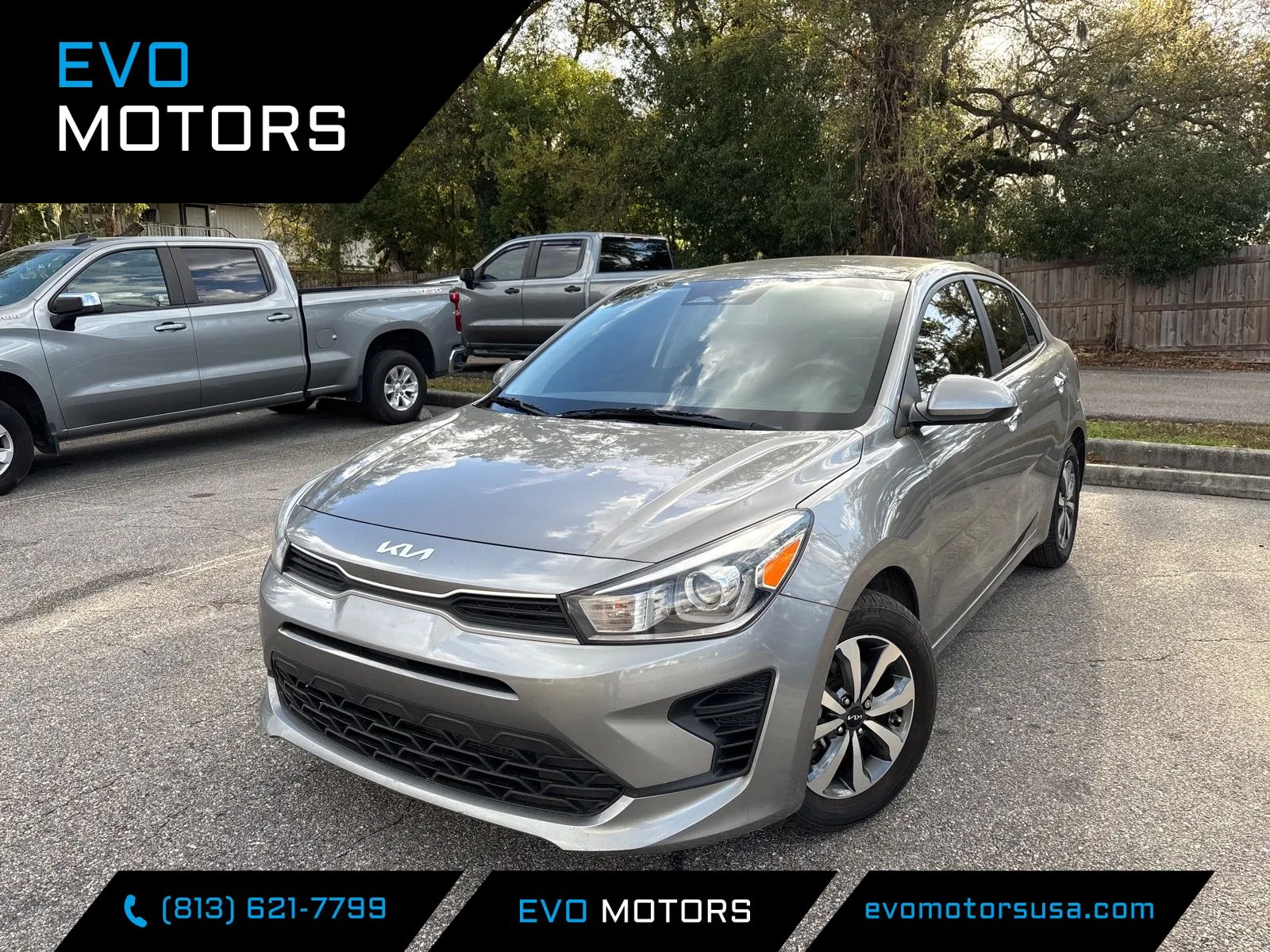 Blue 2022 Kia Rio S FWD Sedan Front-Wheel Drive Automatic