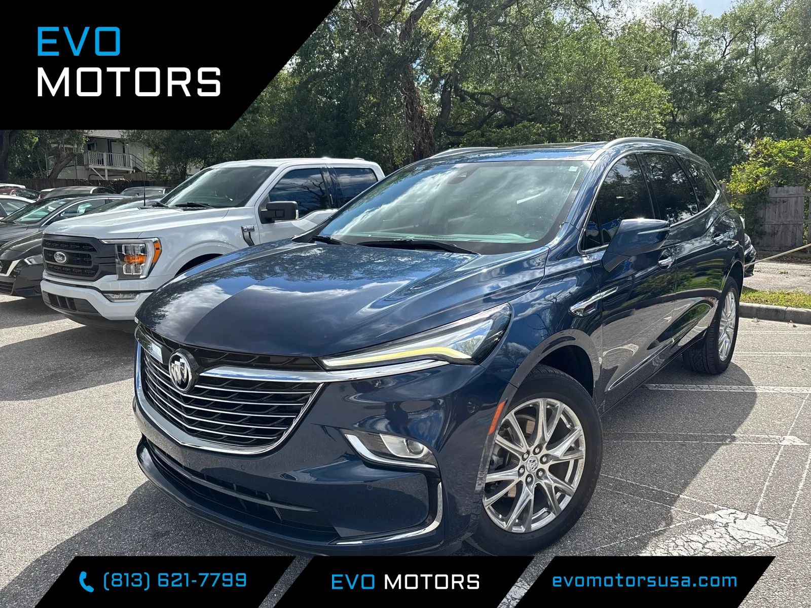 Blue 2023 Buick Enclave Essence FWD SUV / Crossover Front-Wheel Drive Automatic