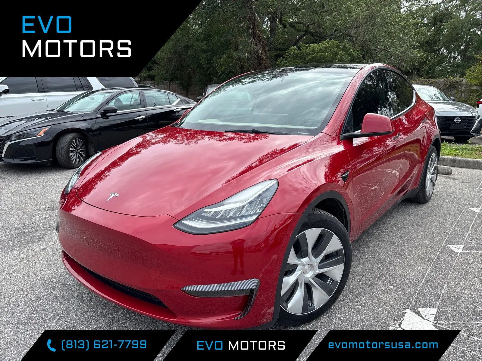 Red 2023 Tesla Model Y Long Range AWD SUV / Crossover All-Wheel Drive Automatic
