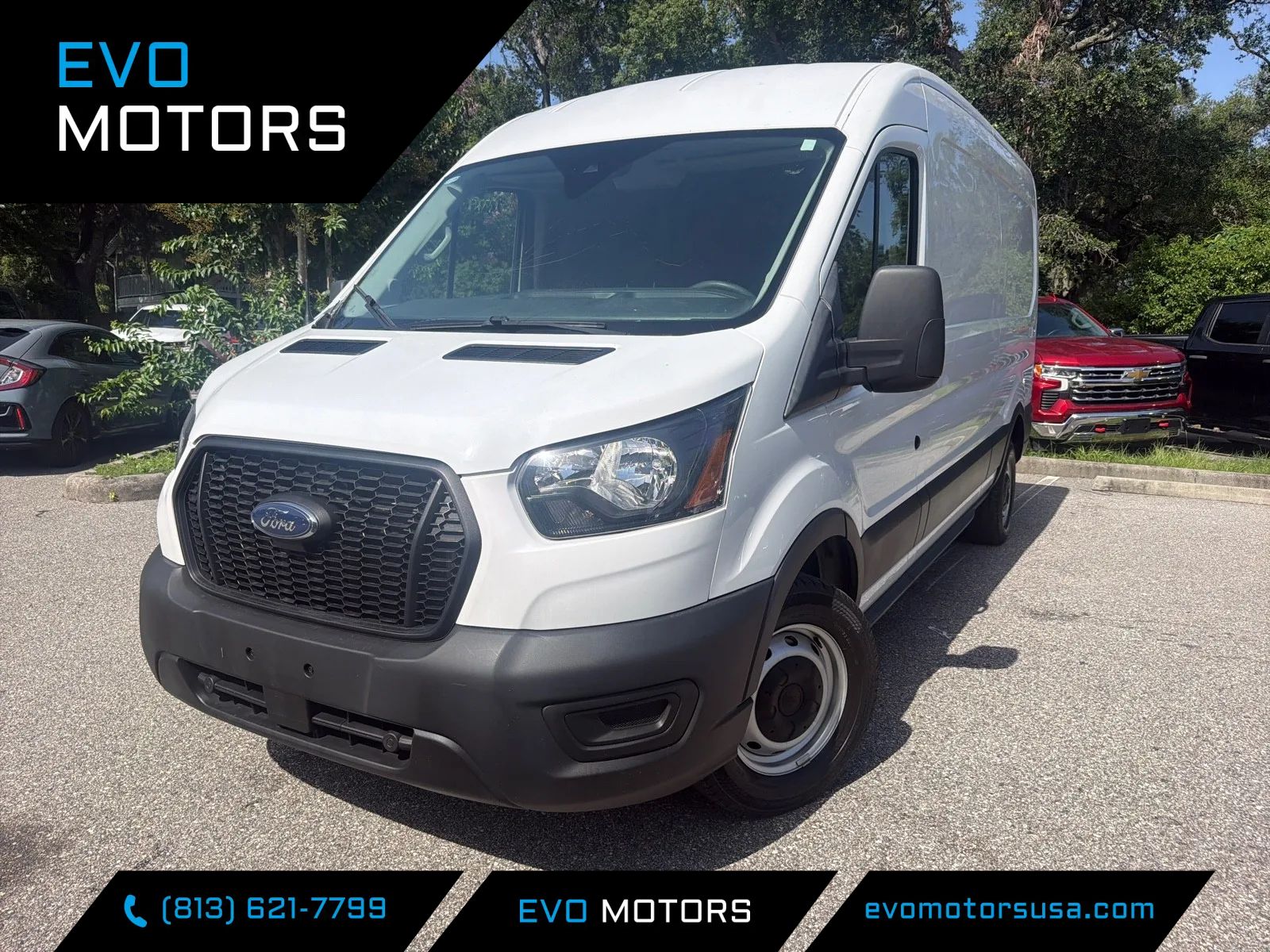 White 2023 Ford Transit Cargo Van Rear-Wheel Drive Automatic