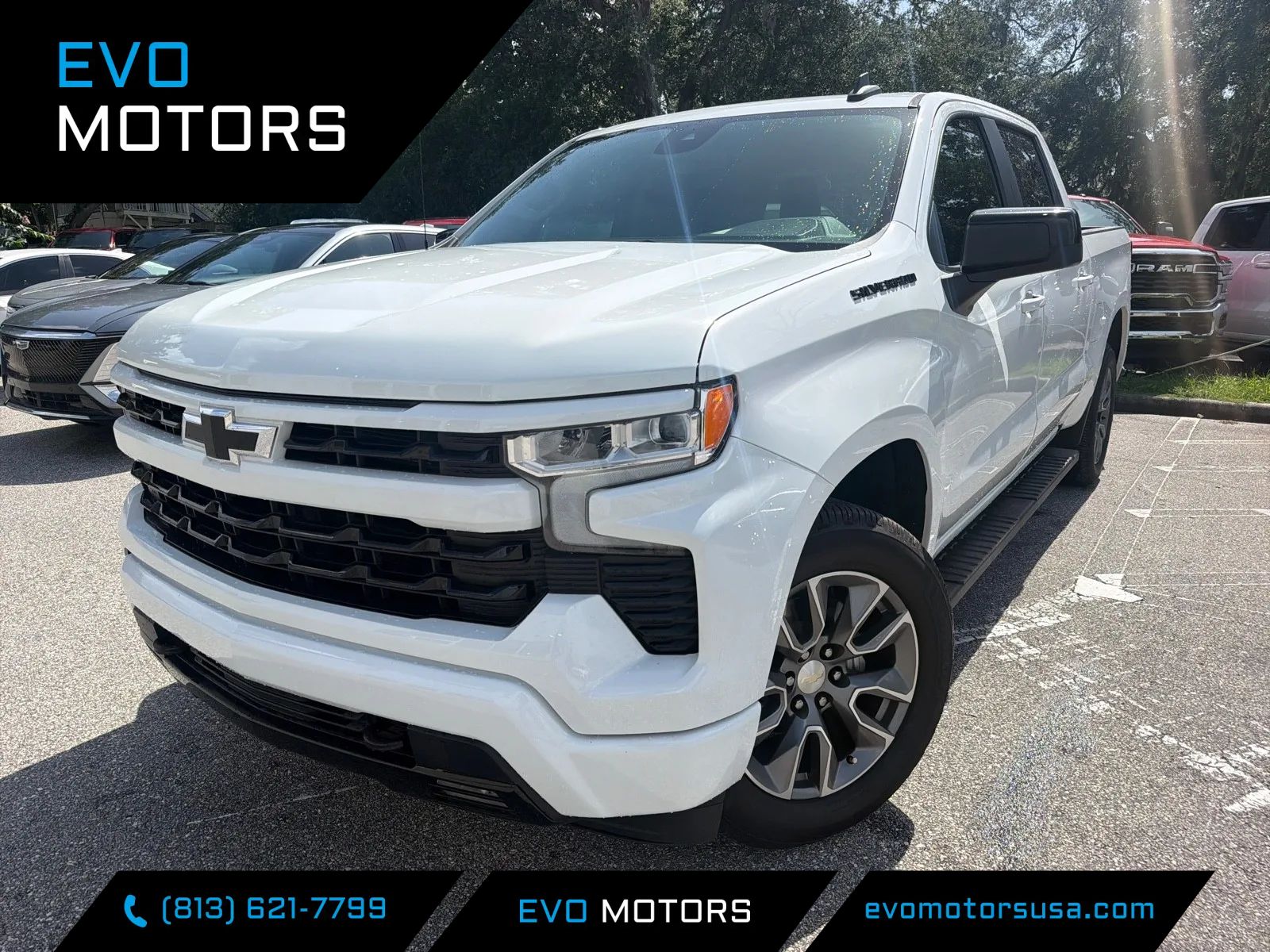 White 2023 Chevrolet Silverado 1500 Pickup Truck 4X2 Automatic