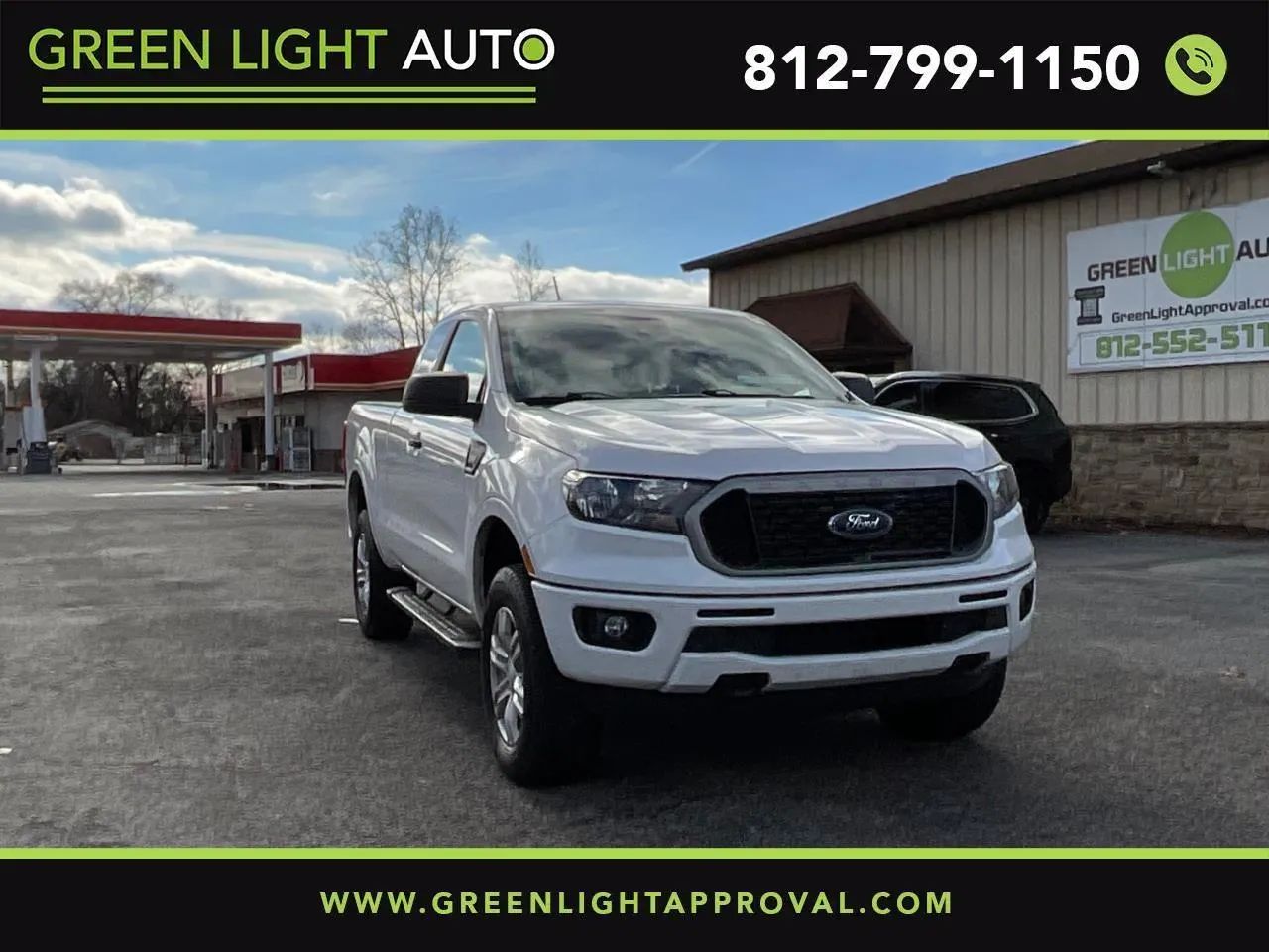 White 2021 Ford Ranger XLT SuperCab 4WD Pickup Truck Four-Wheel Drive Automatic