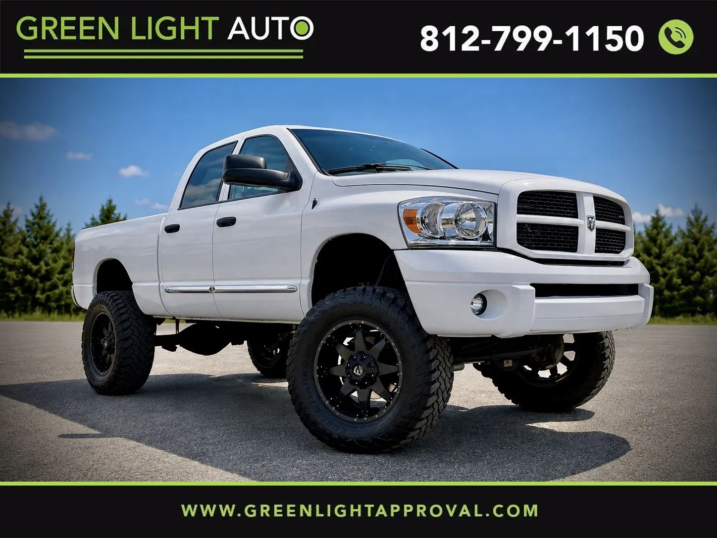 White 2007 Dodge RAM 2500 Pickup Truck Four-Wheel Drive Automatic