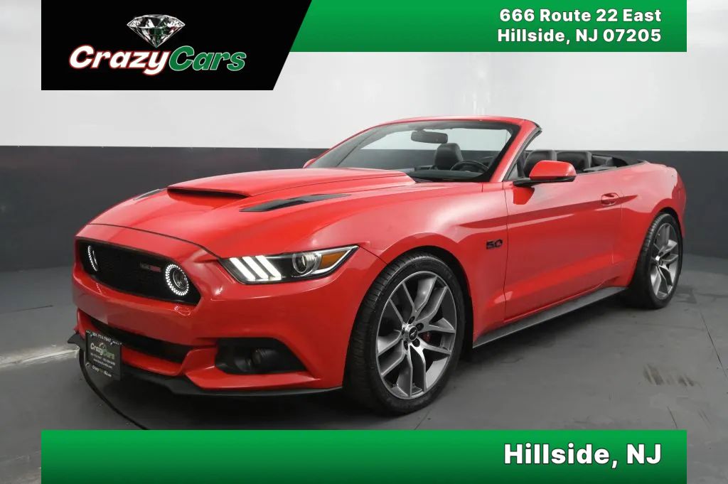 Red 2017 Ford Mustang Convertible Rear-Wheel Drive 6-Speed Manual