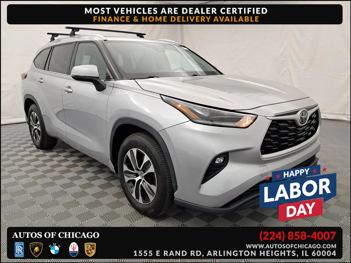 Silver 2021 Toyota Highlander SUV / Crossover Front-Wheel Drive Automatic