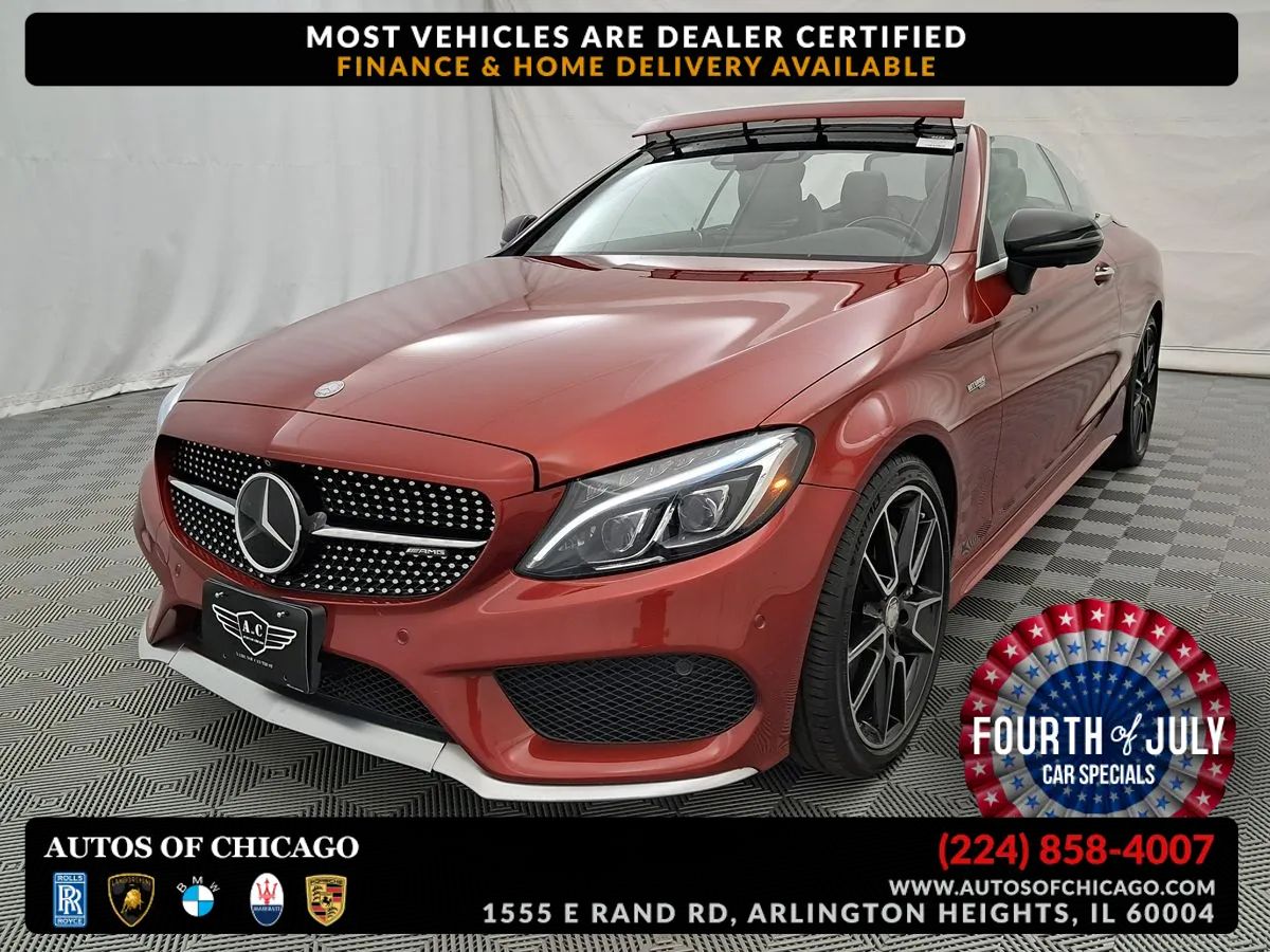 Red 2017 Mercedes-Benz C-Class Convertible All-Wheel Drive Automatic