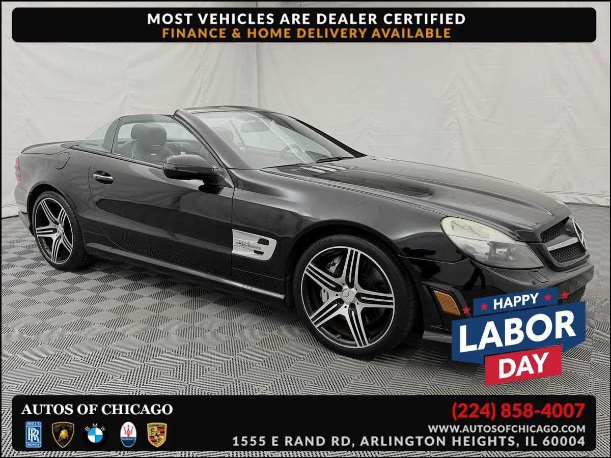 Black 2011 Mercedes-Benz SL-Class Convertible Rear-Wheel Drive Automatic