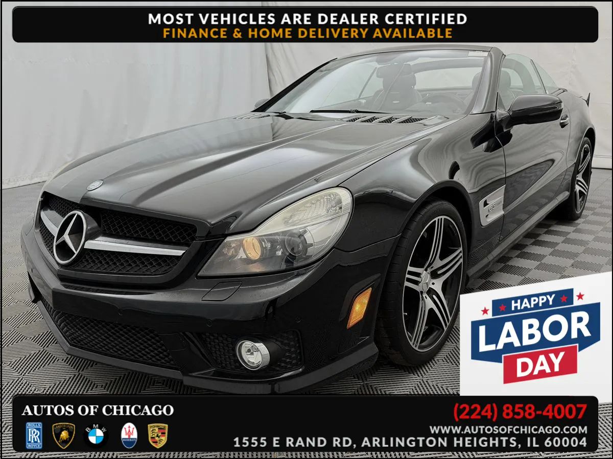 Black 2011 Mercedes-Benz SL-Class Convertible Rear-Wheel Drive Automatic
