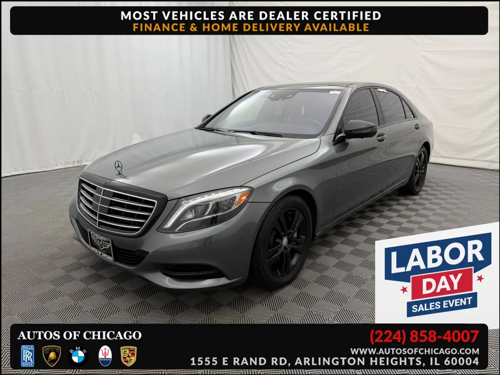 Gray 2017 Mercedes-Benz S-Class Sedan All-Wheel Drive Automatic