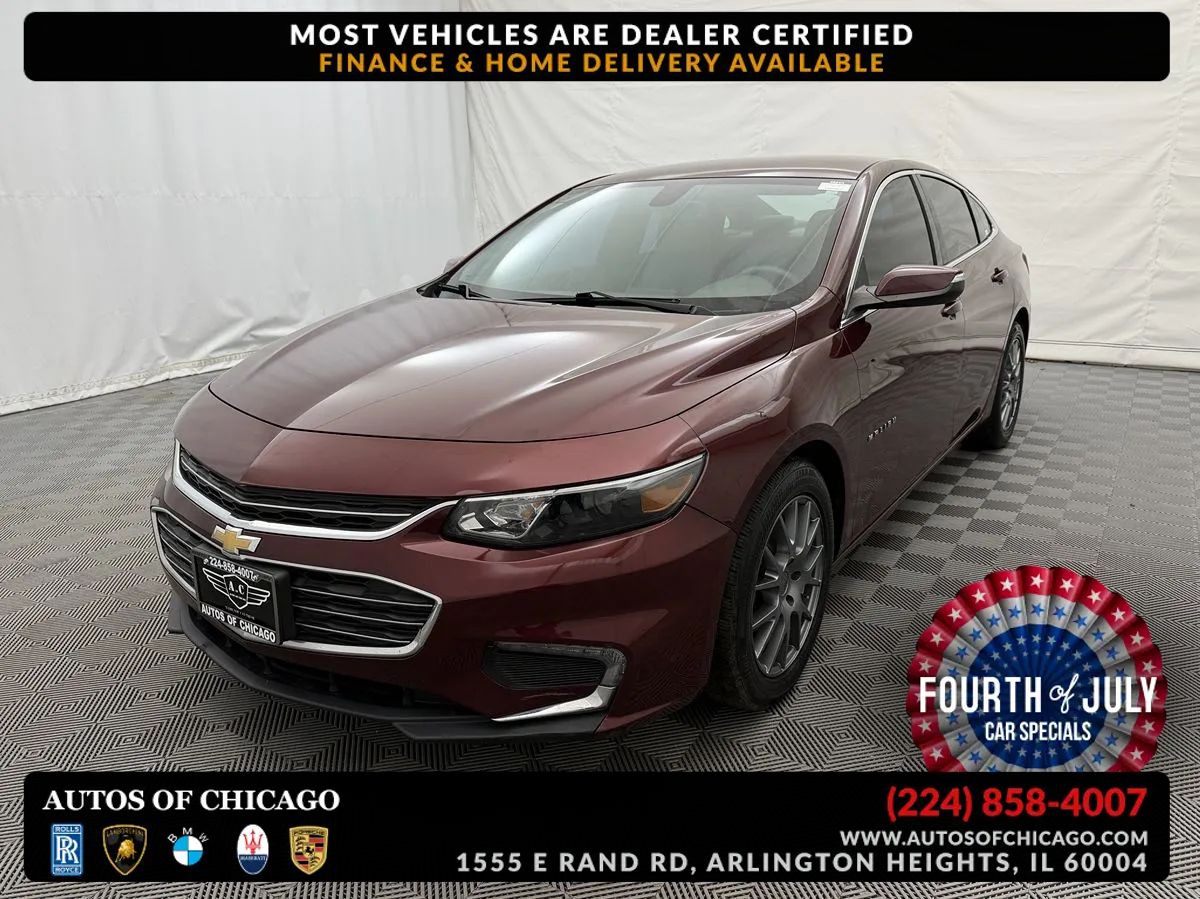 Red 2016 Chevrolet Malibu Sedan Front-Wheel Drive Automatic
