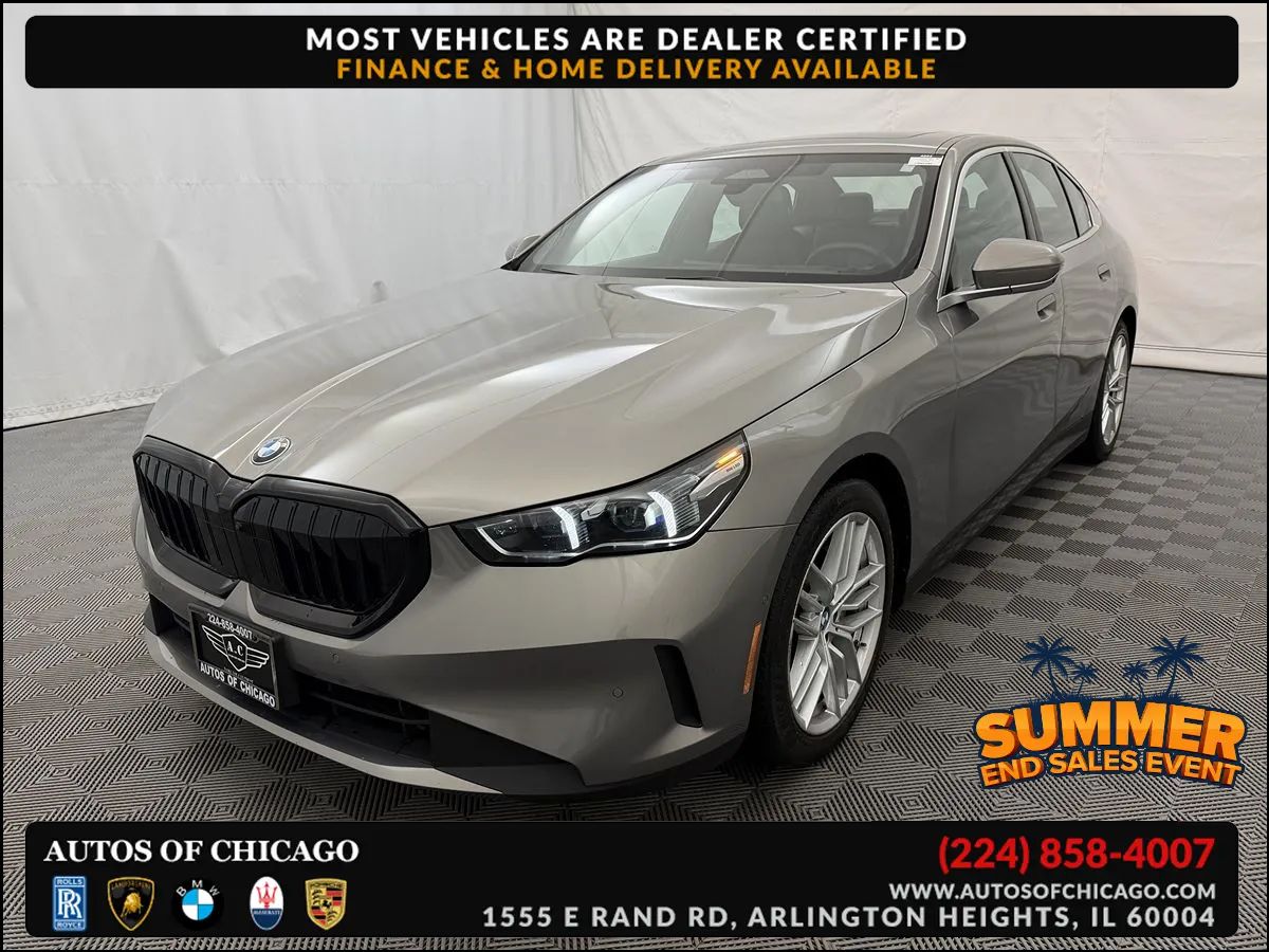 Gray 2024 BMW 5 Series Sedan All-Wheel Drive Automatic