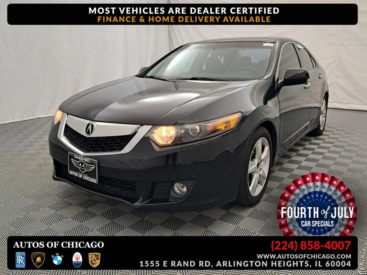 Black 2010 Acura TSX Sedan Front-Wheel Drive Automatic