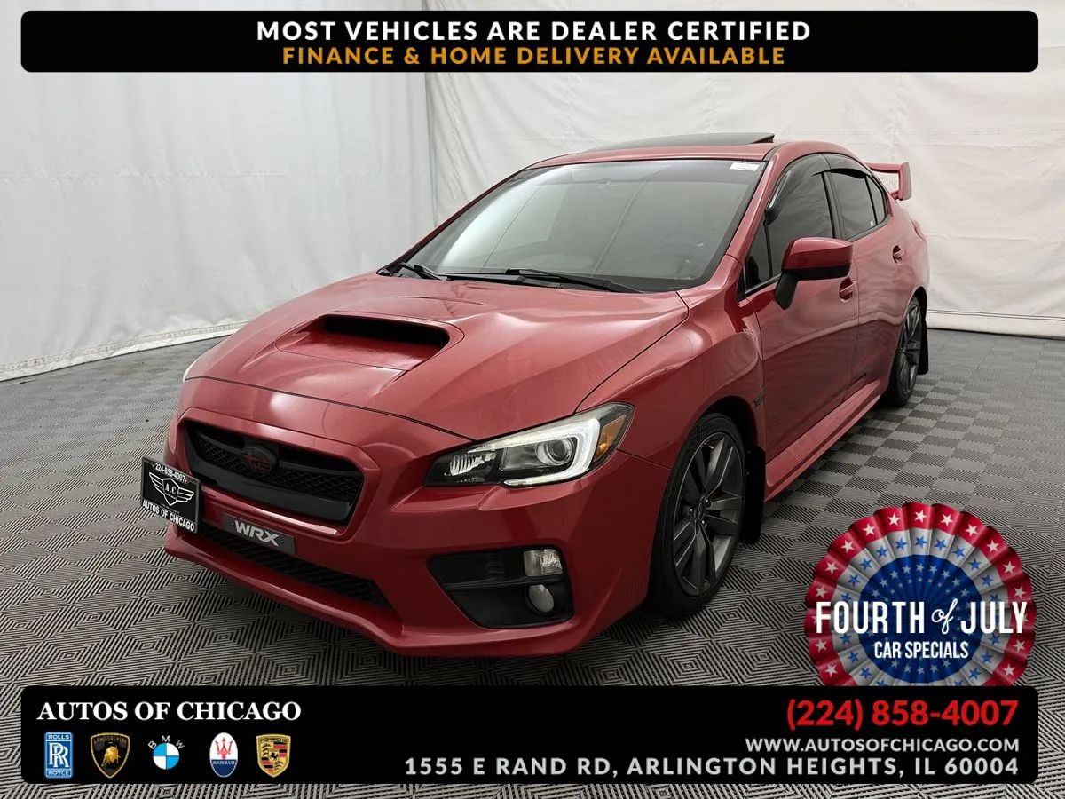 Red 2016 Subaru WRX Sedan All-Wheel Drive Manual