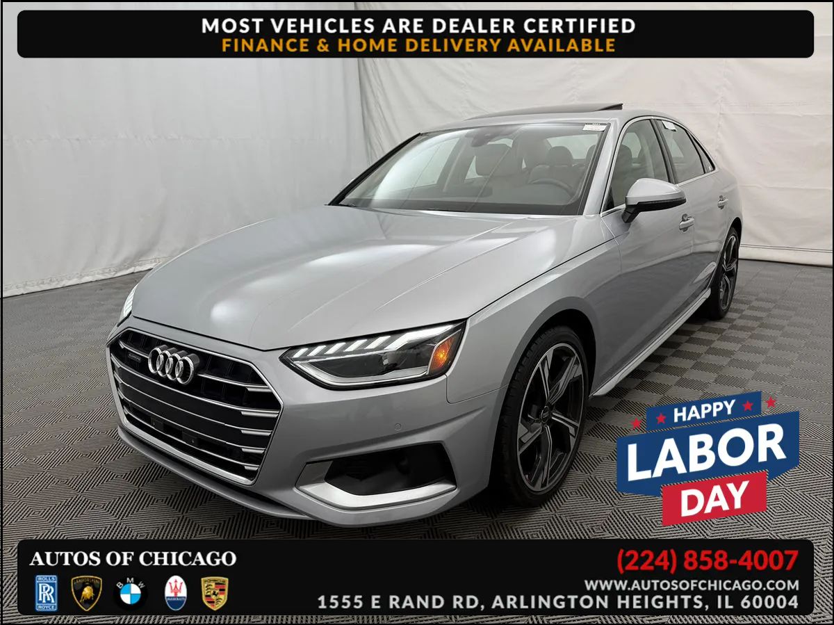 Silver 2023 Audi A4 Sedan All-Wheel Drive Automatic