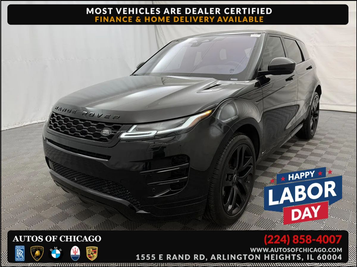 Black 2021 Land Rover Range Rover Evoque SUV / Crossover All-Wheel Drive Automatic