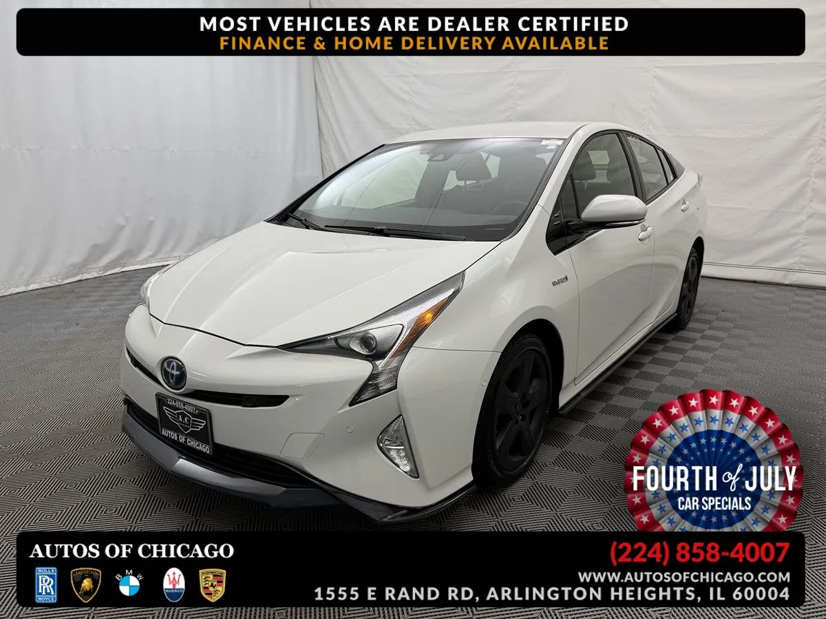 White 2018 Toyota Prius Hatchback Front-Wheel Drive Automatic