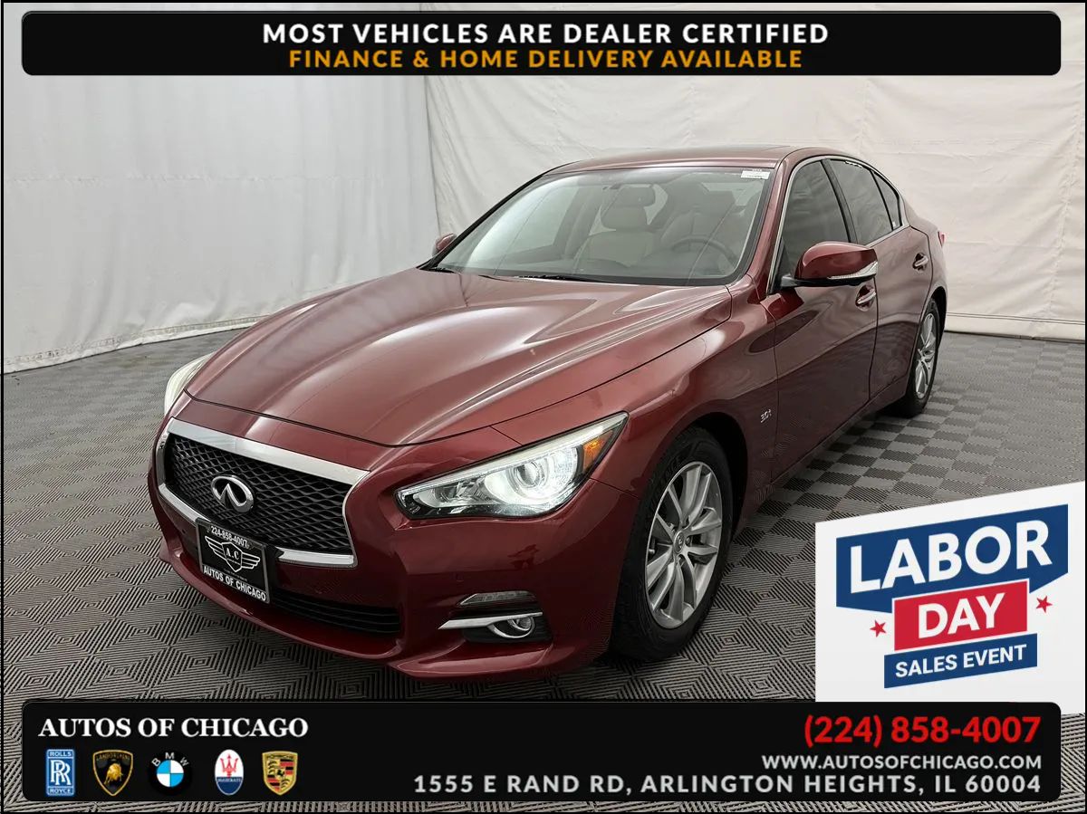 Red 2016 INFINITI Q50 Sedan All-Wheel Drive Automatic