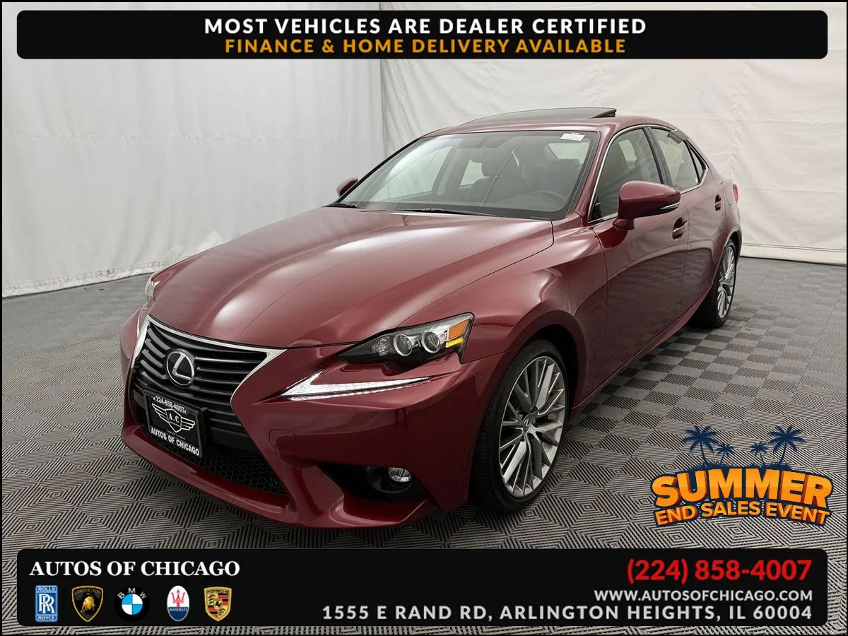 Red 2015 Lexus IS Sedan All-Wheel Drive Automatic