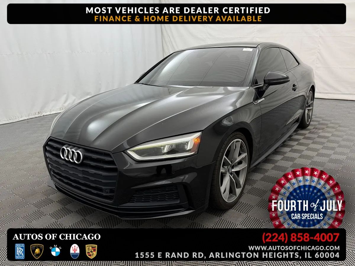 Black 2019 Audi A5 Coupe All-Wheel Drive Automatic