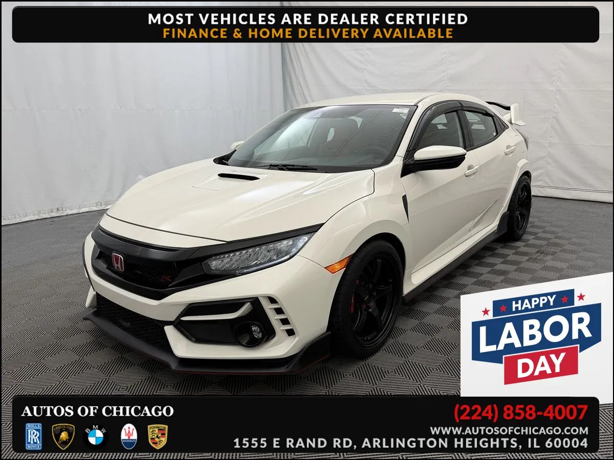 White 2021 Honda Civic Type R Hatchback Front-Wheel Drive Manual